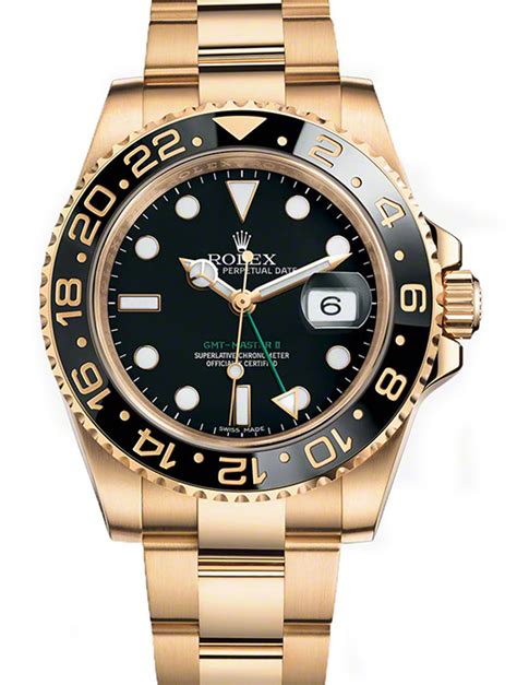 rolex gmt master black gold